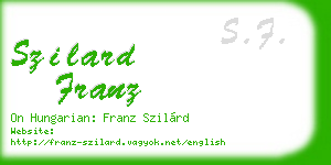 szilard franz business card
