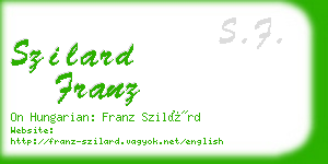 szilard franz business card